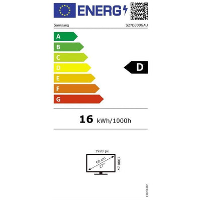 - Samsung - Samsung S27D300GAU - Serie S30GD - Schermo LED - 27 - 1920 x 1080 Full HD (1080p) 100 Hz - IPS - 250 cd/m - 1000:1