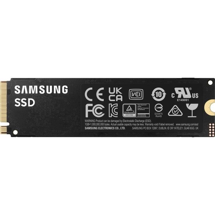 SAMSUNG - 990 PRO - SSD interno - 4 TB - PCIe 4.0 - NVMe 2.0 - M2 2280 - Fino a 7450 MB/s (MZ-V9P4T0BW)