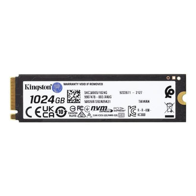 KINGSTON - SSD interno - KC3000 - 1024GB - M.2 NVMe (SKC3000S/1024G)