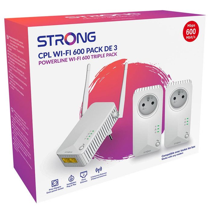 Kit CPL - STRONG - Powerline Wi-Fi 600 Triple Pack - Access Point 300 MB