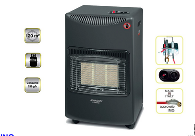 Stufa Infrarossi a Gas GPL Potenza 1500-4100W Bombola 10/15Kg 3 Piastre Ceramiche Riscalda 120mq Dispositivo di Sicurezza