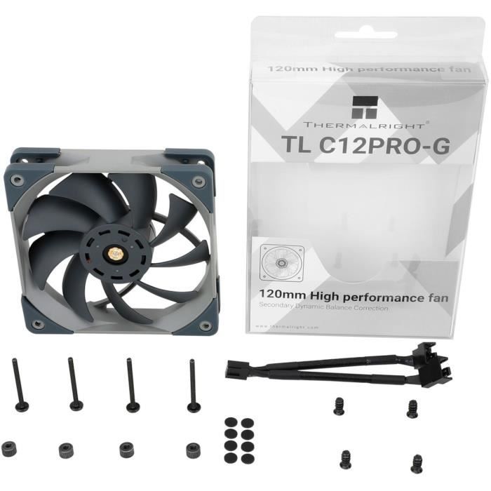 THERMALRIGHT - TL-C12PRO-G - Ventola per PC - 120 mm - 1850 RPM - <29,6 dBA - 82 CFM
