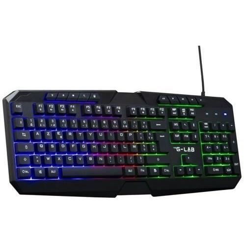 Pacchetto Gamer 4 in 1 - The G-Lab - COMBO NATRIUM - Mouse con cavo - Tastiera con cavo - Cuffie con cavo - Tappetino per mouse