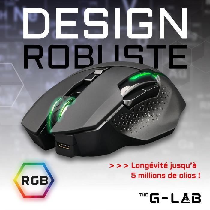Mouse da gioco RGB wireless il g -lab 7200 dpi - nero