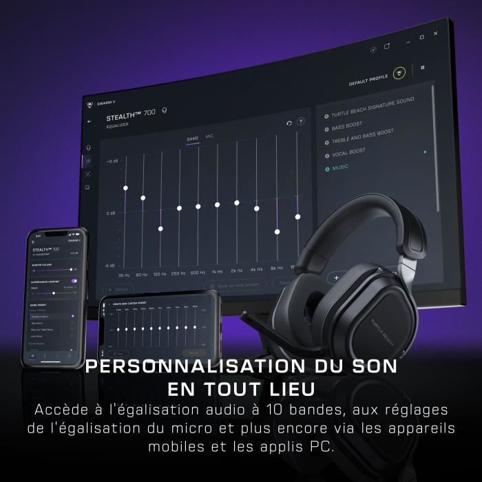 Cuffie da gioco wireless multipiattaforma - TURTLE BEACH - Stealth 700PC (Gen3) - Nero