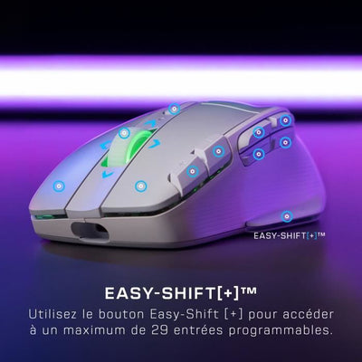 Mouse da gioco wireless - TURTLE BEACH - Kone XP Air - Con stazione di ricarica - Bianco