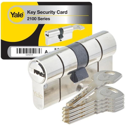 Cilindro serratura sbloccabile YALE - Per porta esterna / d'ingresso - 10 pin - 5 chiavi - 30 x 40 mm