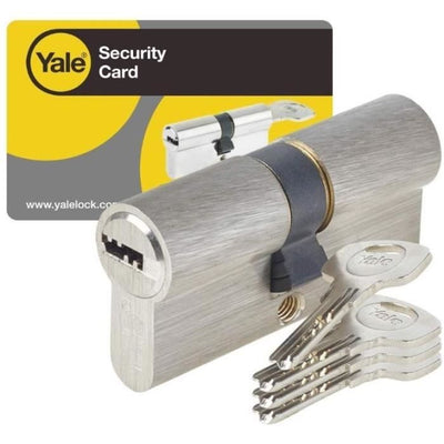 Cilindro serratura sbloccabile YALE - Per porta esterna / d'ingresso - 6 perni - 4 chiavi - 30 x 40 mm