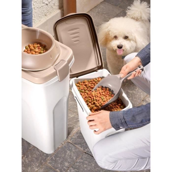 Contenitore - KERBL - Cibo per animali - Marrone/bianco - 40l
