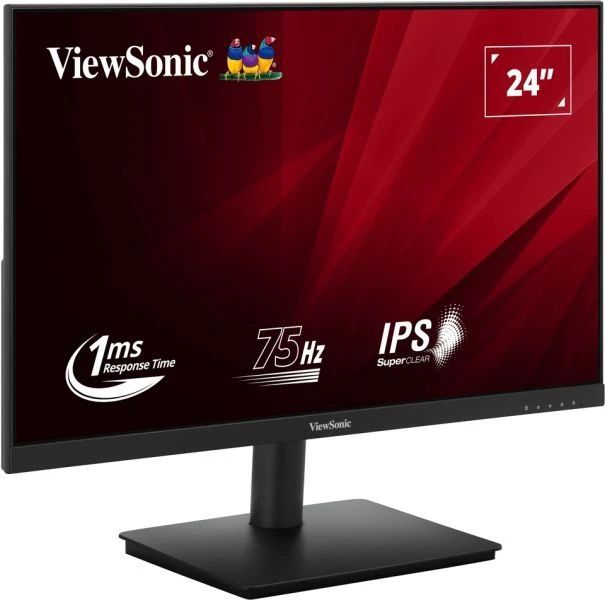 Viewsonic VA VA240-H-2 Monitor PC 60,5 cm [23.8] 1920 x 1080 Pixel Full HD LED Nero (Viewsonic VA240-H-2 23.6 Inch IPS Monitor, Full HD, VGA, HDMI, 75Hz, 1ms, VESA, Tilt)