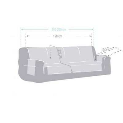 Copridivano Levante Pratica 4 posti crema 190