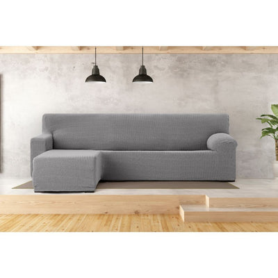 Copridivano Troya elastico penisola sinistra grigio bracciolo corto 250/310