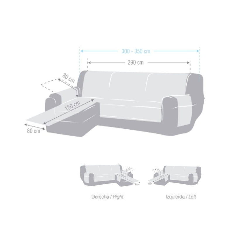 Copridivano Valeria penisola destra beige 290