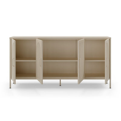 Credenza Tayra in metallo con 4 ante 160 cm. crema
