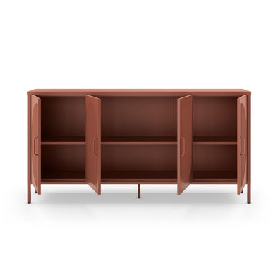 Credenza Tayra in metallo con 4 ante 160 cm. terracotta