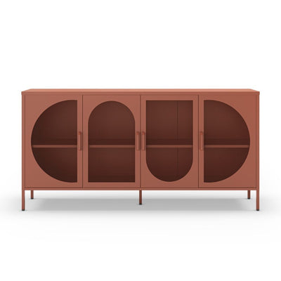 Credenza Tayra in metallo con 4 ante 160 cm. terracotta