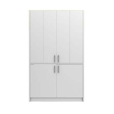 Cucina monoblocco Fold Evolution struttura e ante a libro bianco