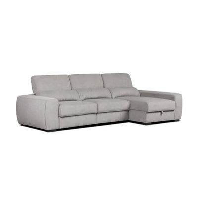 Divano Duke grigio G1312 penisola reversibile e funzione letto