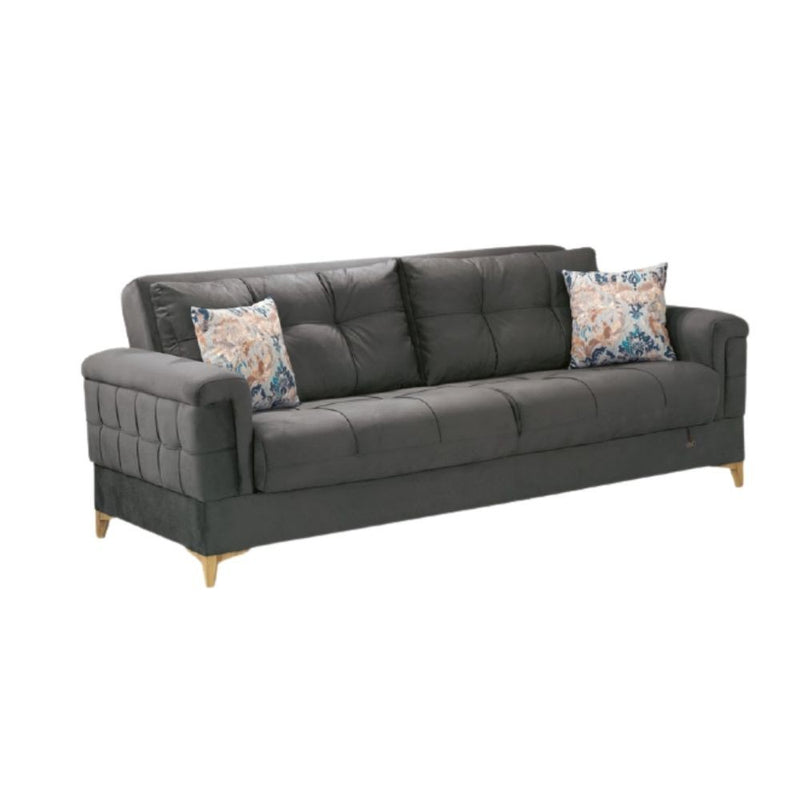 Divano letto contenitore Kemer grigio 07-814