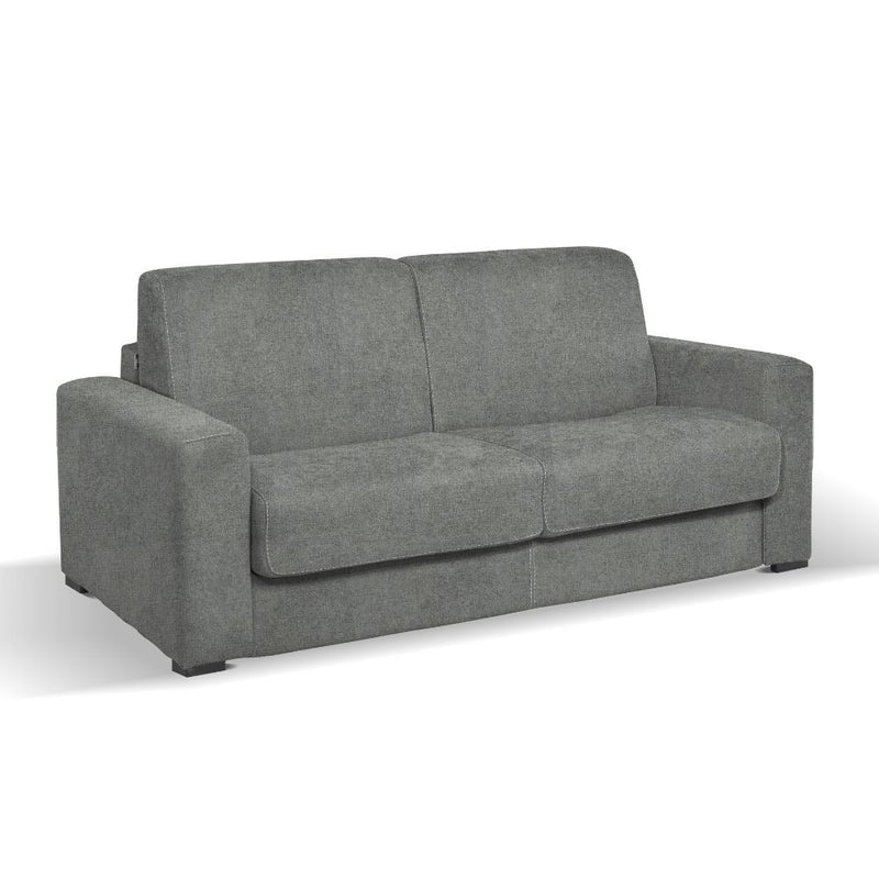 Divano letto Kriog 3 posti con rete elettrosaldata in tessuto Barrel 83 grigio