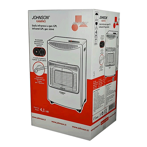 Stufa Infrarossi a Gas GPL Potenza 1500-4100W Bombola 10/15Kg 3 Piastre Ceramiche Riscalda 120mq Dispositivo di Sicurezza